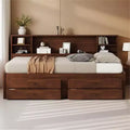 Merax Full Size Wooden Captain Bed with Multiple Storage Spaces