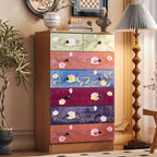 Comò a 7 cassetti marrone – Cassettiera da camera larga 66 cm
