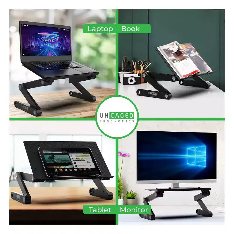 Supporto Regolabile Professionale per Laptop – Alzata Ergonomica Portatile per Notebook