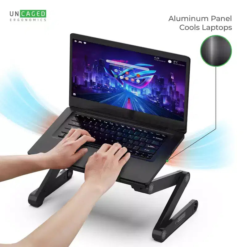 Supporto Regolabile Professionale per Laptop – Alzata Ergonomica Portatile per Notebook