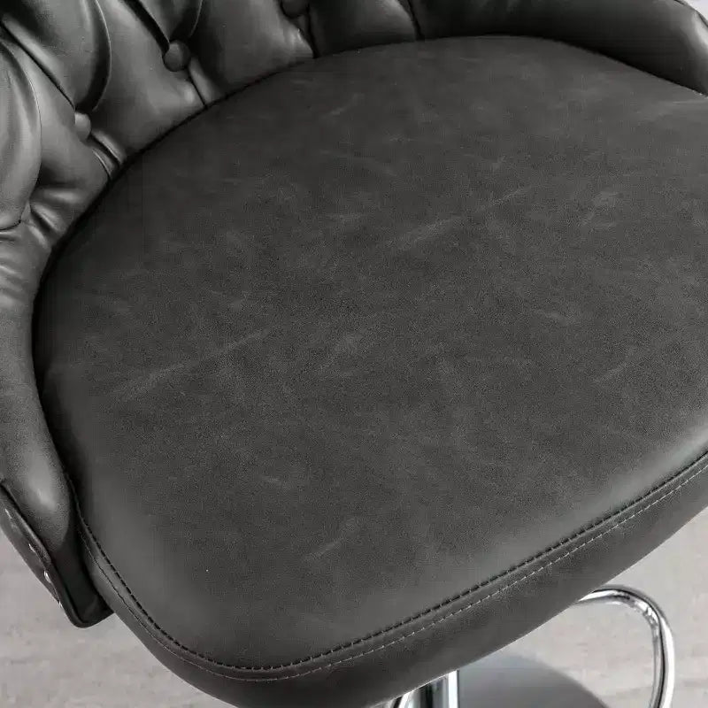 Sgabelli da bar moderni girevoli, altezza regolabile 63-84 cm, rivestiti in pelle PU con schienale, per isola cucina, home bar, bancone