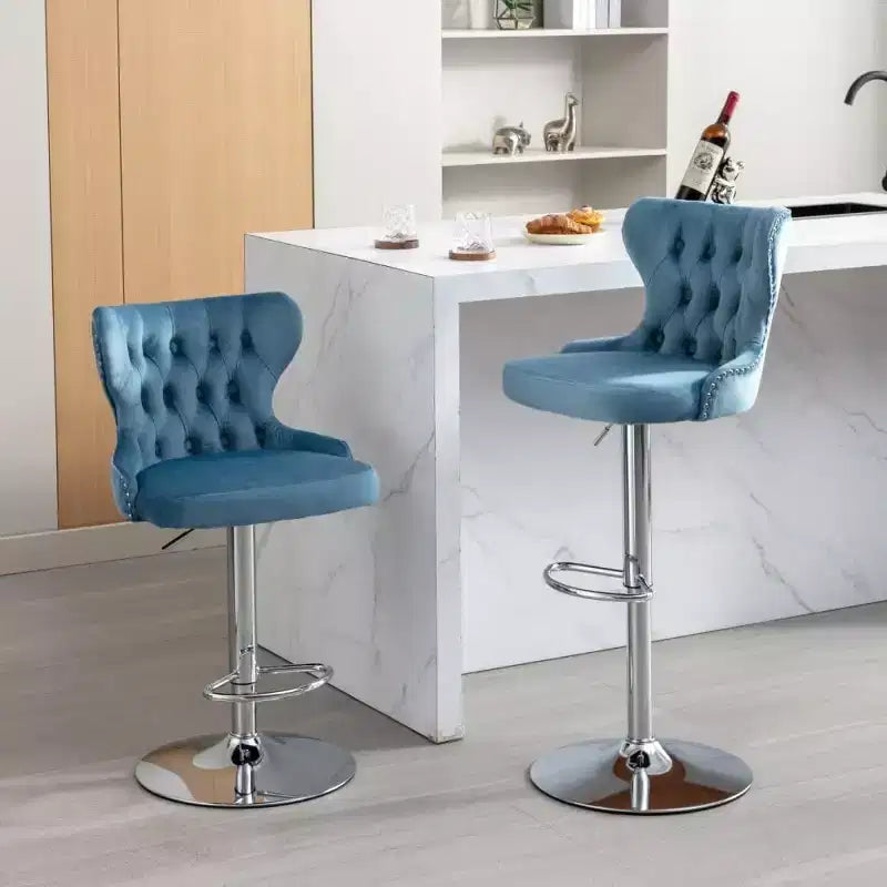 Sgabelli da bar moderni girevoli, altezza regolabile 63-84 cm, rivestiti in pelle PU con schienale, per isola cucina, home bar, bancone
