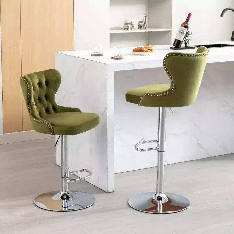 Sgabelli da bar moderni girevoli, altezza regolabile 63-84 cm, rivestiti in pelle PU con schienale, per isola cucina, home bar, bancone