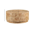 Tavolino da caffè in legno di frassino naturale Burl – Tavolino centrale moderno per soggiorno