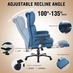 Sedia da ufficio ergonomica per persone alte e robuste – Sedia da scrivania resistente con supporto lombare