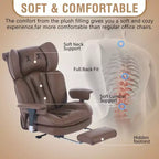 Sedia da ufficio ergonomica per persone alte e robuste – Sedia da scrivania resistente con supporto lombare