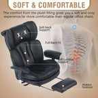 Sedia da ufficio ergonomica per persone alte e robuste – Sedia da scrivania resistente con supporto lombare