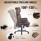 Sedia da ufficio ergonomica per persone alte e robuste – Sedia da scrivania resistente con supporto lombare