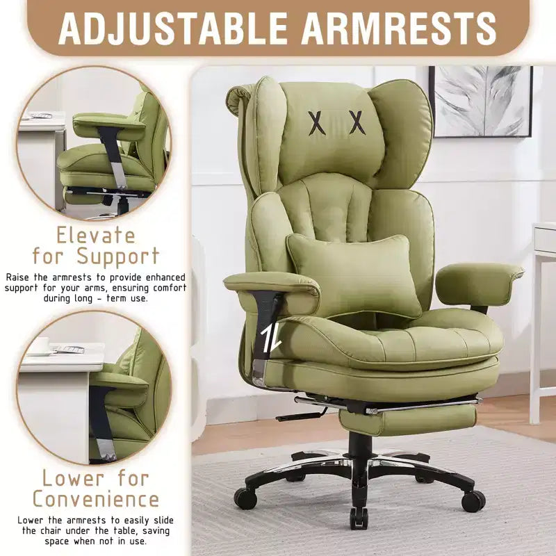 Sedia da ufficio ergonomica per persone alte e robuste – Sedia da scrivania resistente con supporto lombare