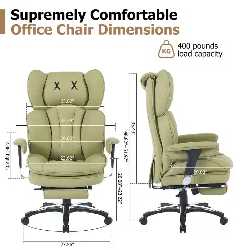 Sedia da ufficio ergonomica per persone alte e robuste – Sedia da scrivania resistente con supporto lombare