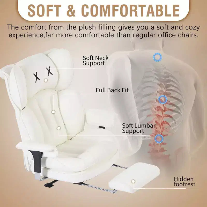 Sedia da ufficio ergonomica per persone alte e robuste – Sedia da scrivania resistente con supporto lombare