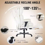 Sedia da ufficio ergonomica per persone alte e robuste – Sedia da scrivania resistente con supporto lombare