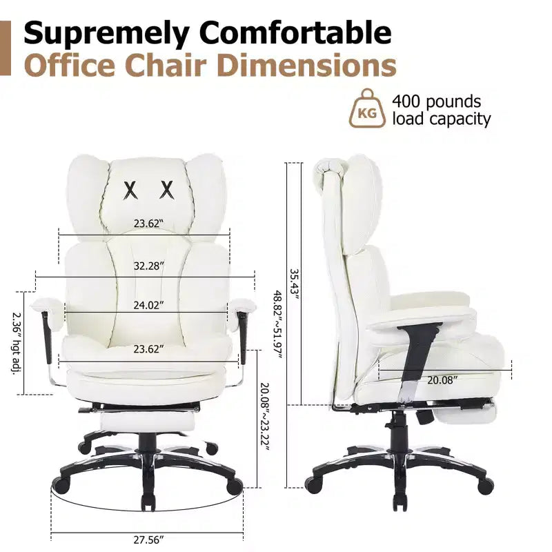 Sedia da ufficio ergonomica per persone alte e robuste – Sedia da scrivania resistente con supporto lombare