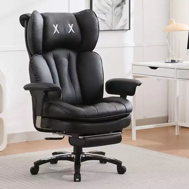 Sedia da ufficio ergonomica per persone alte e robuste – Sedia da scrivania resistente con supporto lombare
