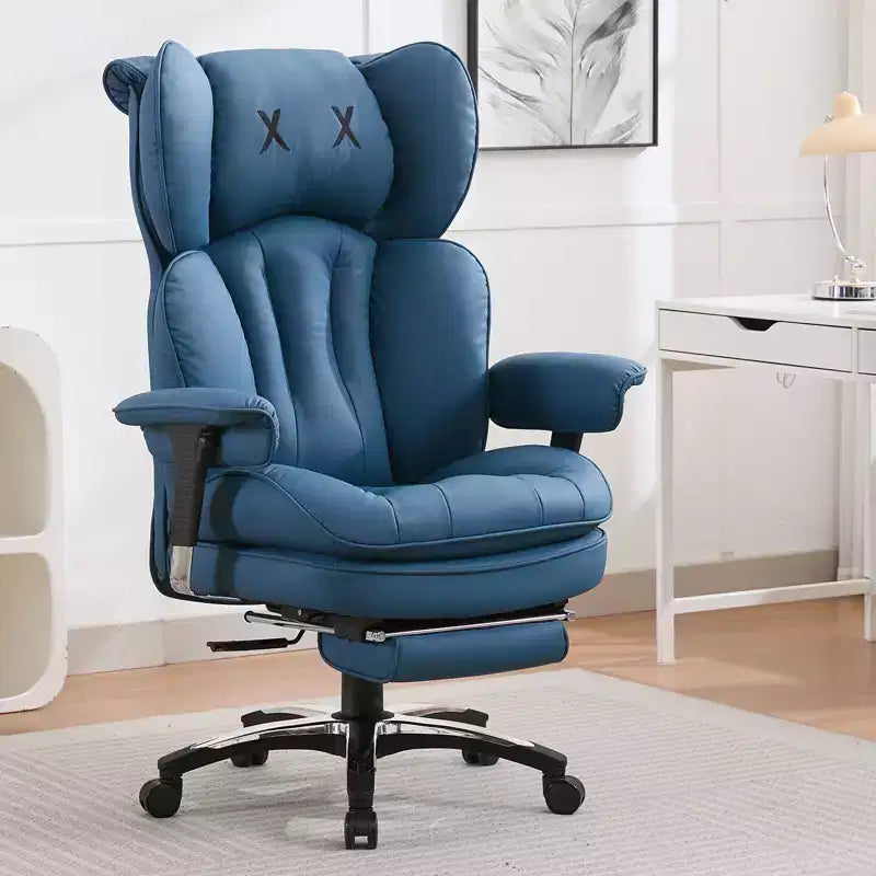 Sedia da ufficio ergonomica per persone alte e robuste – Sedia da scrivania resistente con supporto lombare