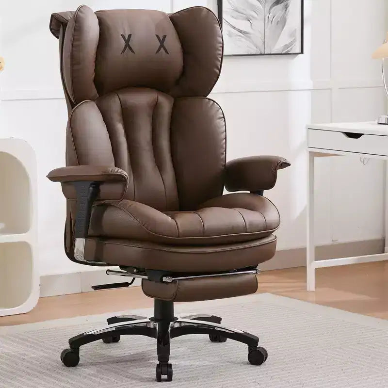 Sedia da ufficio ergonomica per persone alte e robuste – Sedia da scrivania resistente con supporto lombare