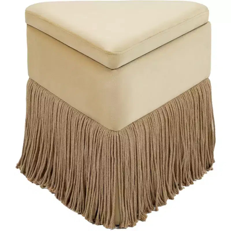 Sgabello pouf in velluto – Poggiapiedi e seduta d'accento imbottiti