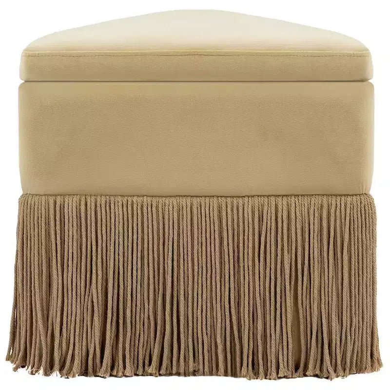 Sgabello pouf in velluto – Poggiapiedi e seduta d'accento imbottiti
