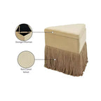 Sgabello pouf in velluto – Poggiapiedi e seduta d'accento imbottiti