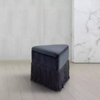 Sgabello pouf in velluto – Poggiapiedi e seduta d'accento imbottiti