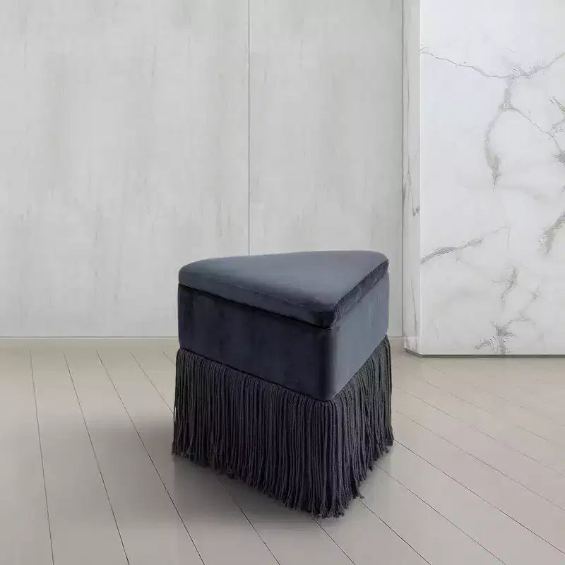 Sgabello pouf in velluto – Poggiapiedi e seduta d'accento imbottiti