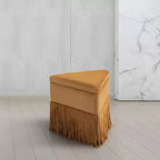 Sgabello pouf in velluto – Poggiapiedi e seduta d'accento imbottiti