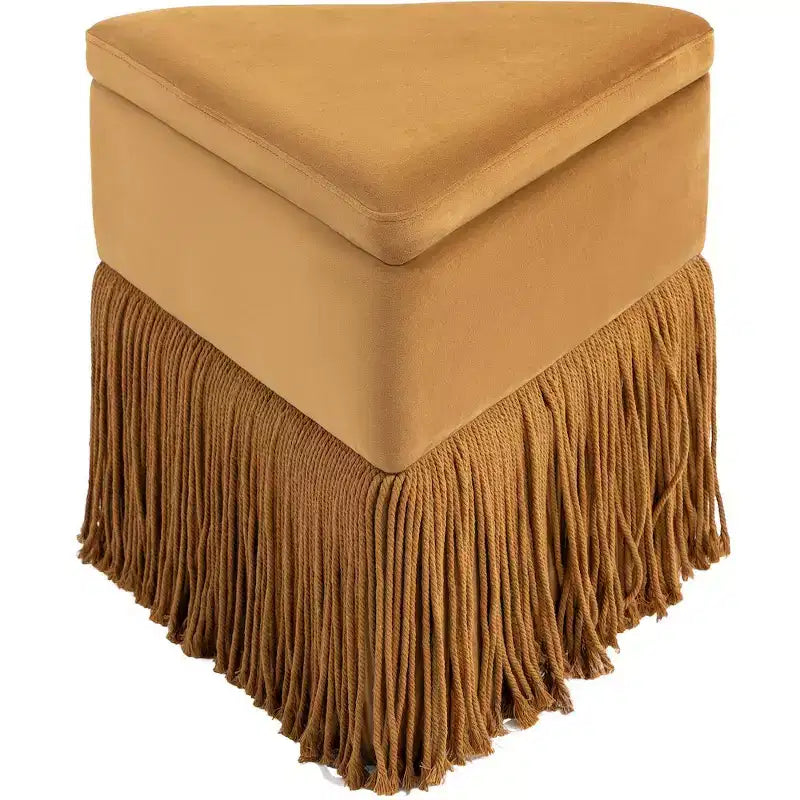 Sgabello pouf in velluto – Poggiapiedi e seduta d'accento imbottiti