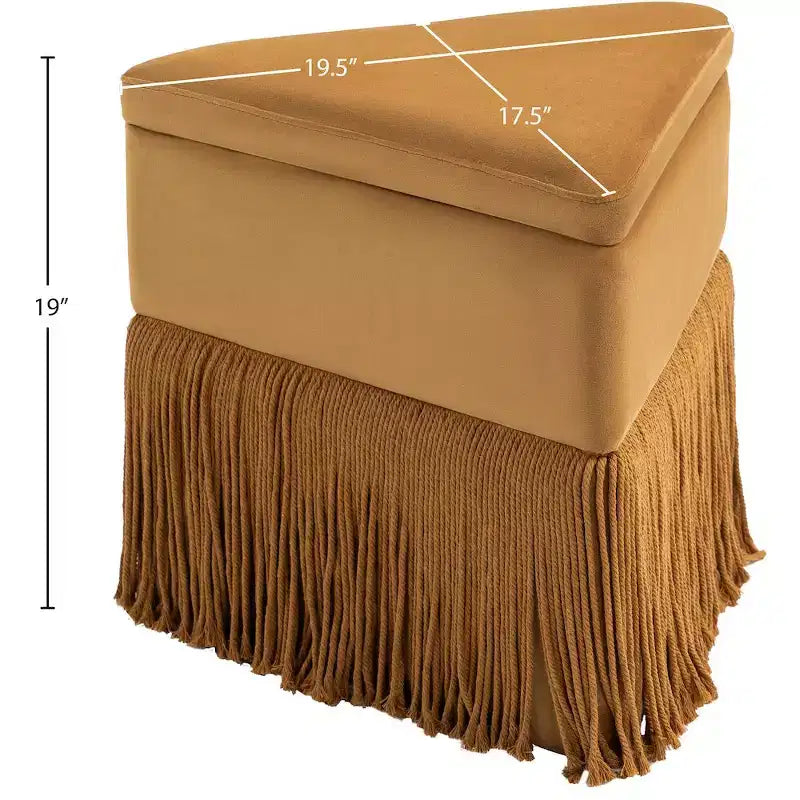 Sgabello pouf in velluto – Poggiapiedi e seduta d'accento imbottiti