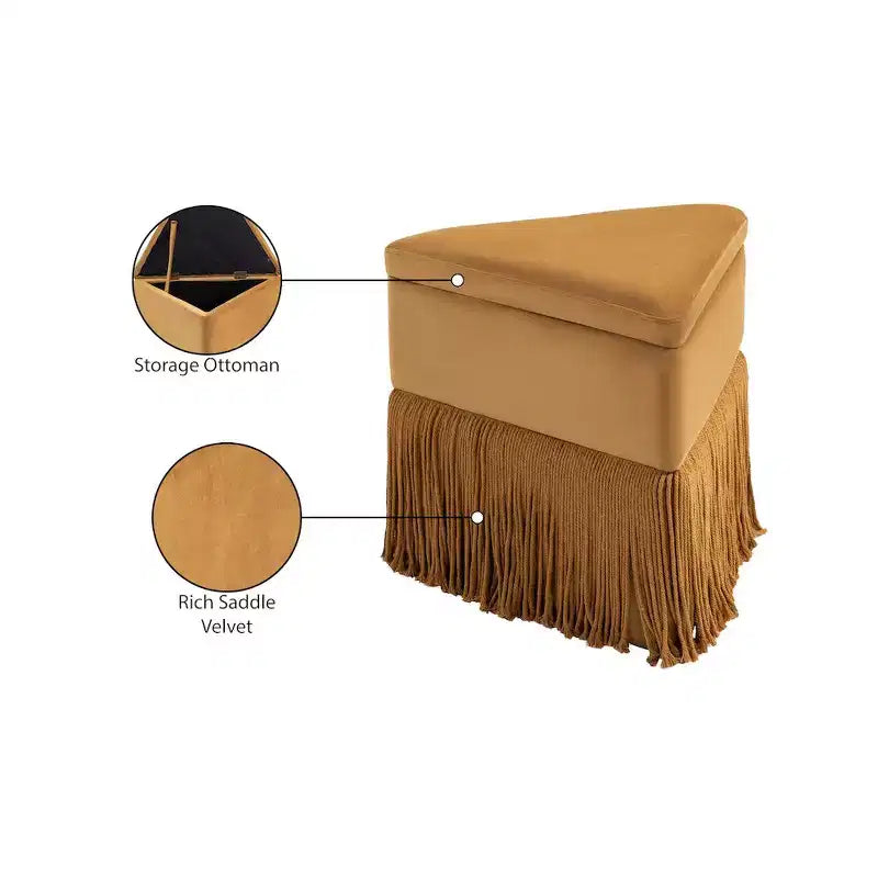 Sgabello pouf in velluto – Poggiapiedi e seduta d'accento imbottiti