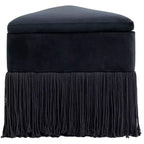 Sgabello pouf in velluto – Poggiapiedi e seduta d'accento imbottiti