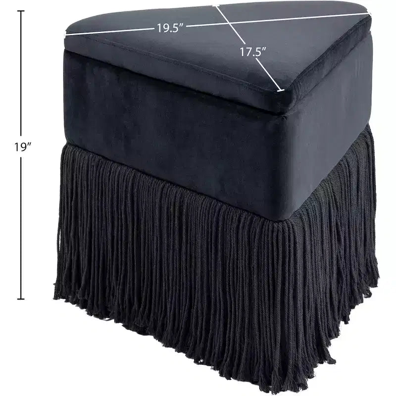 Sgabello pouf in velluto – Poggiapiedi e seduta d'accento imbottiti