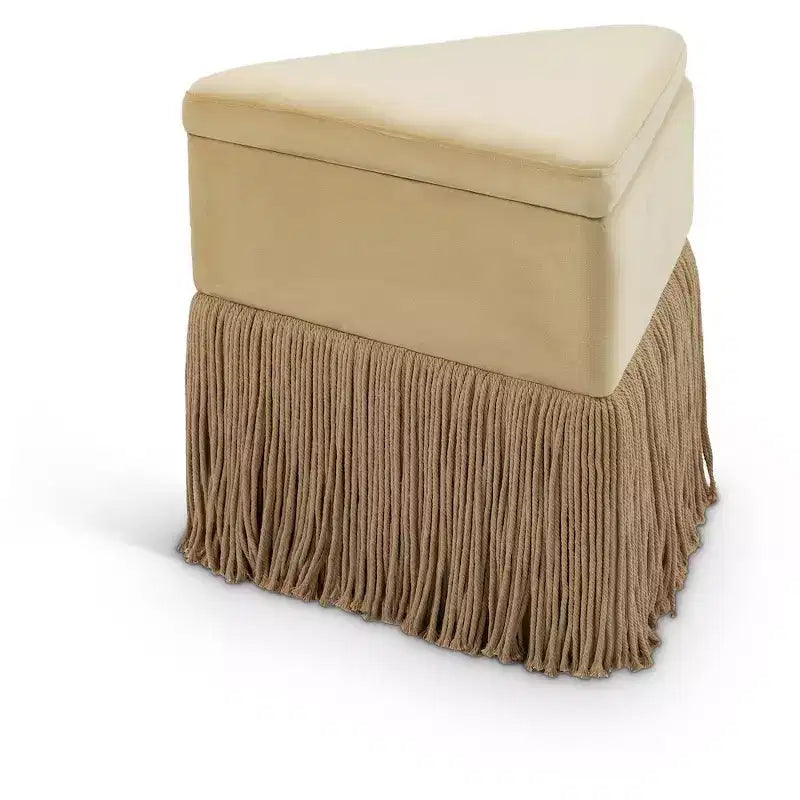 Sgabello pouf in velluto – Poggiapiedi e seduta d'accento imbottiti
