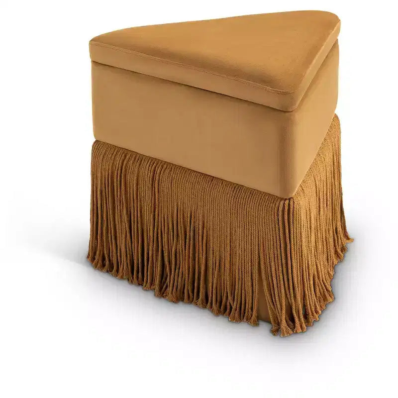 Sgabello pouf in velluto – Poggiapiedi e seduta d'accento imbottiti