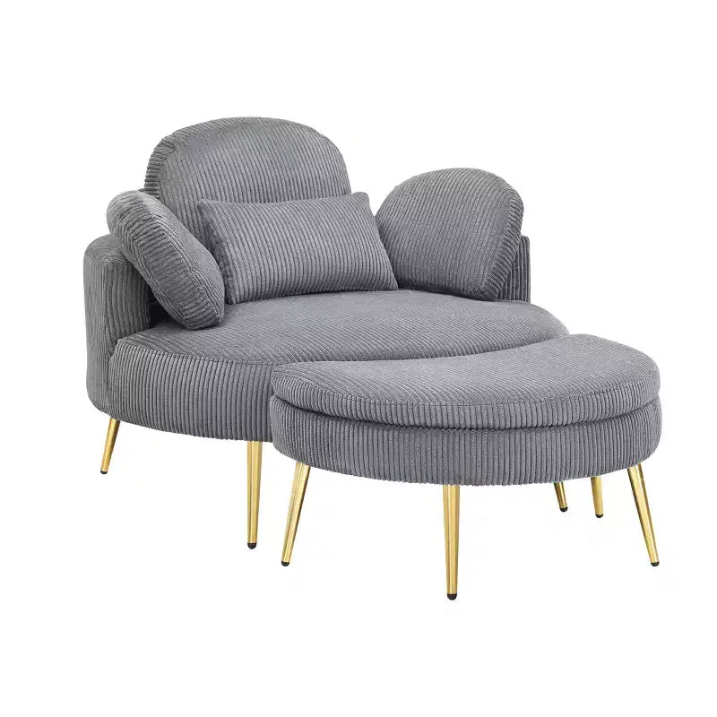 Divano letto chaise longue piccolo con poggiapiedi contenitore mobile