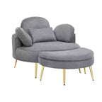 Divano letto chaise longue piccolo con poggiapiedi contenitore mobile