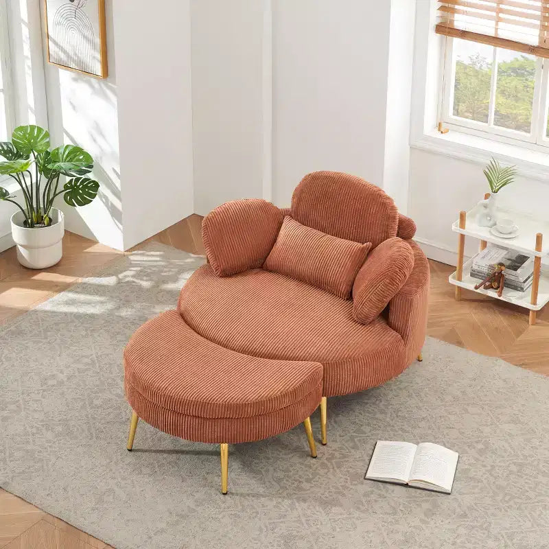 Divano letto chaise longue piccolo con poggiapiedi contenitore mobile