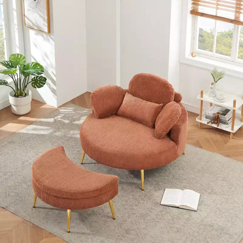 Divano letto chaise longue piccolo con poggiapiedi contenitore mobile