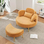 Divano letto chaise longue piccolo con poggiapiedi contenitore mobile