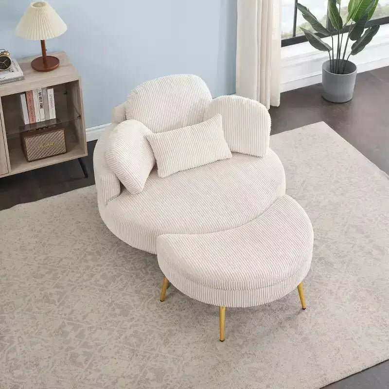 Divano letto chaise longue piccolo con poggiapiedi contenitore mobile