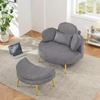 Divano letto chaise longue piccolo con poggiapiedi contenitore mobile