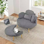 Divano letto chaise longue piccolo con poggiapiedi contenitore mobile