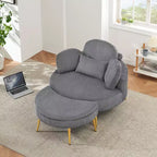 Divano letto chaise longue piccolo con poggiapiedi contenitore mobile