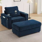 Divano Letto Moderno Chaise Longue con Ottomana Mobile Contenitore
