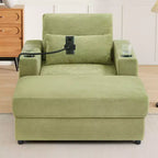 Divano Letto Moderno Chaise Longue con Ottomana Mobile Contenitore