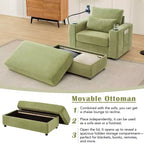 Divano Letto Moderno Chaise Longue con Ottomana Mobile Contenitore