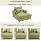 Divano Letto Moderno Chaise Longue con Ottomana Mobile Contenitore