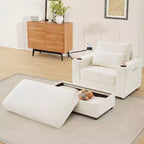 Divano Letto Moderno Chaise Longue con Ottomana Mobile Contenitore