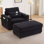 Divano Letto Moderno Chaise Longue con Ottomana Mobile Contenitore