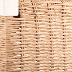 Sgabello da bar in legno da 60 cm con sedile in corda – Stile fattoria costiera