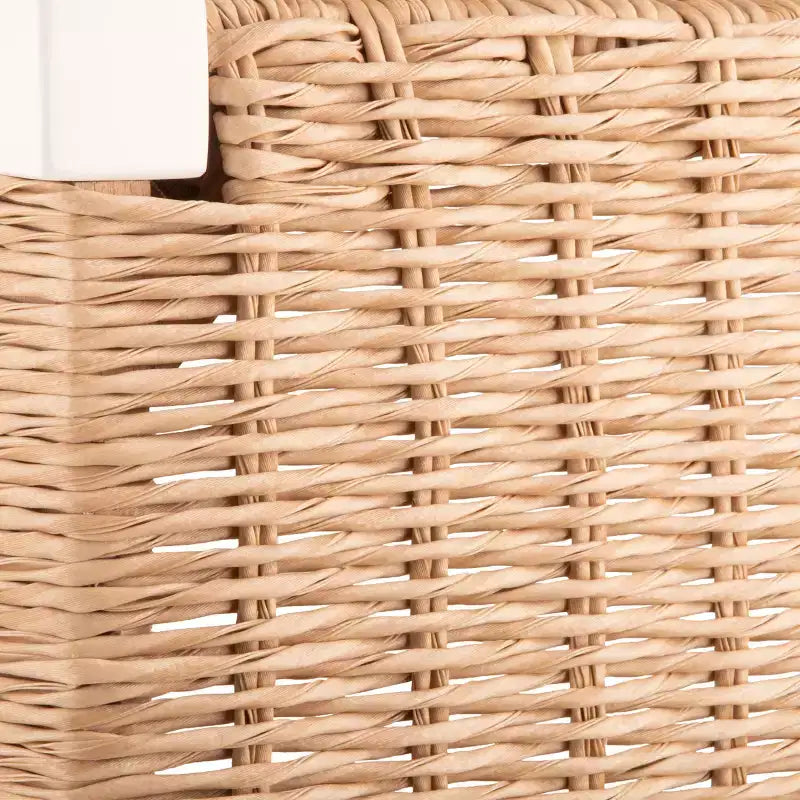 Sgabello da bar in legno da 60 cm con sedile in corda – Stile fattoria costiera